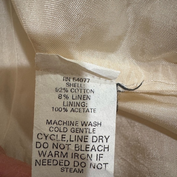 Cabi Wimbledon Courtside Trench Coat Cream/Gold/Brown Cotton/Linen - Picture 11 of 11